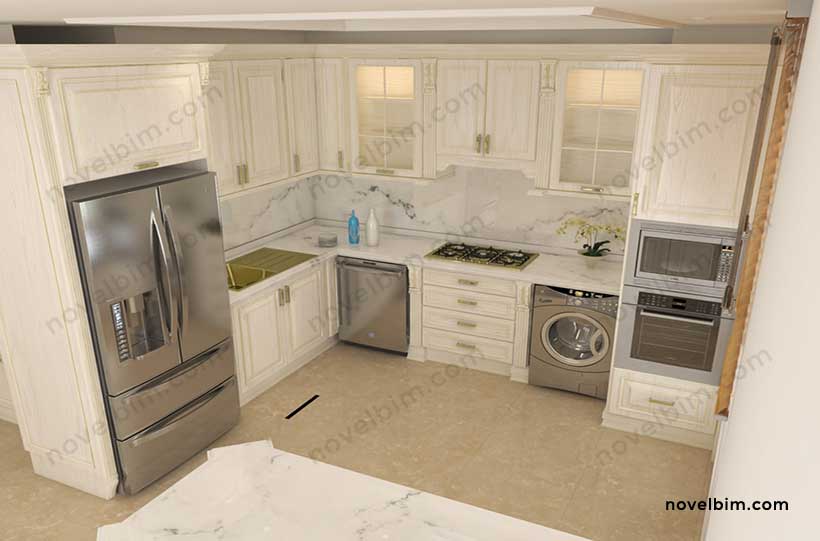 interior design render kitchen