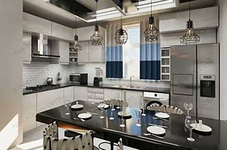 Interior Design and Render of a Kitchen